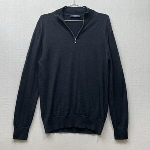 Charles Tyrwhitt Merino Wool Quarter 1/4 Zip Sweater Lightweight Mens Medium